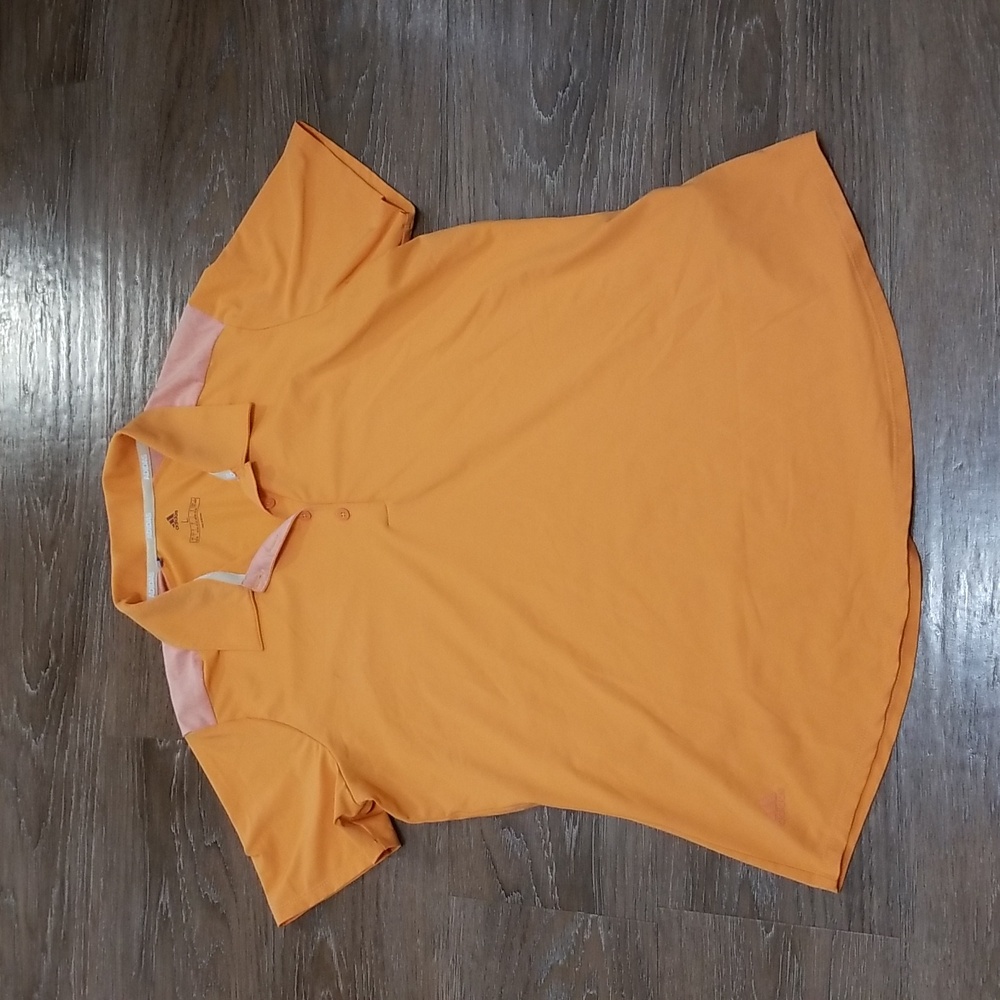 (L) Adidas Sporty Collared Top Golf Athleisure Outdoor Bright Modern Athletic